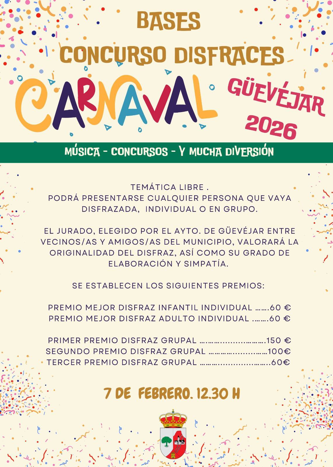 Carnaval 2026. Bases Concurso Disfraces